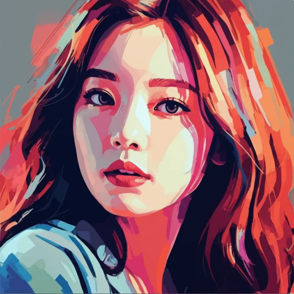 Artistic portrait of Kim Yoo-jeong