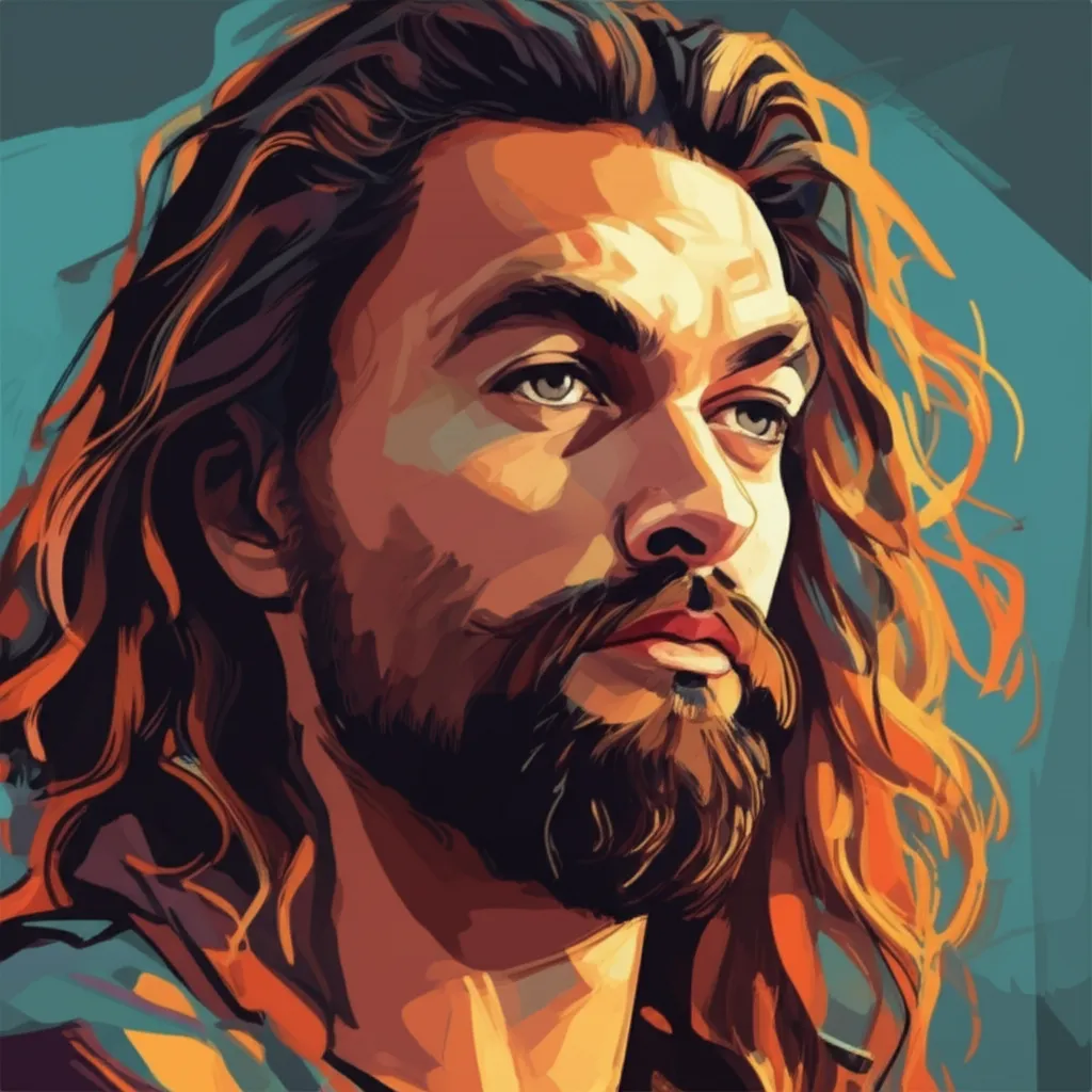 Artistic portrait of Jason Momoa