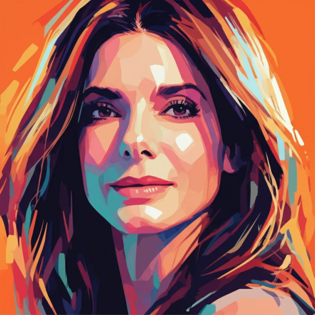 Artistic portrait of Sandra Bullock