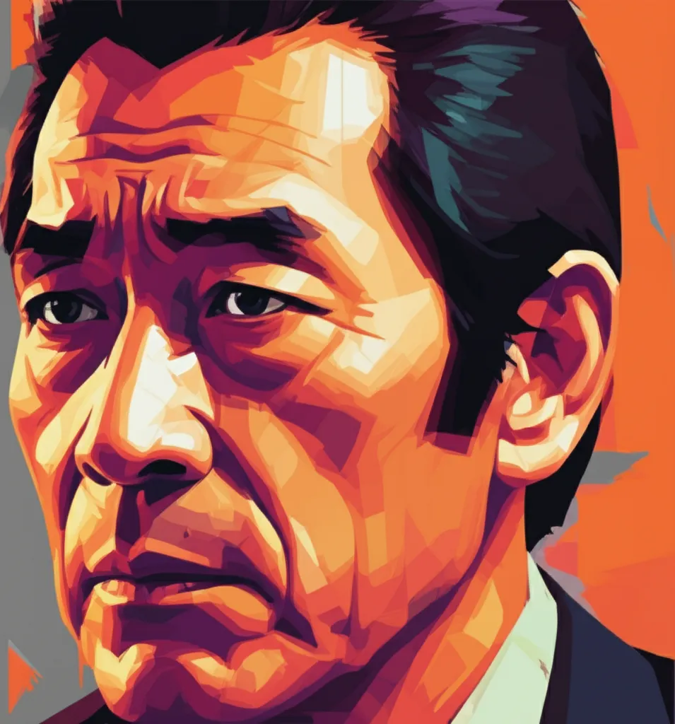 Artistic portrait of Ken Takakura