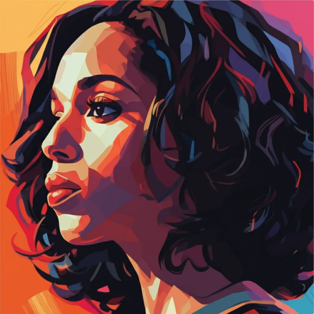 Artistic portrait of Kerry Washington