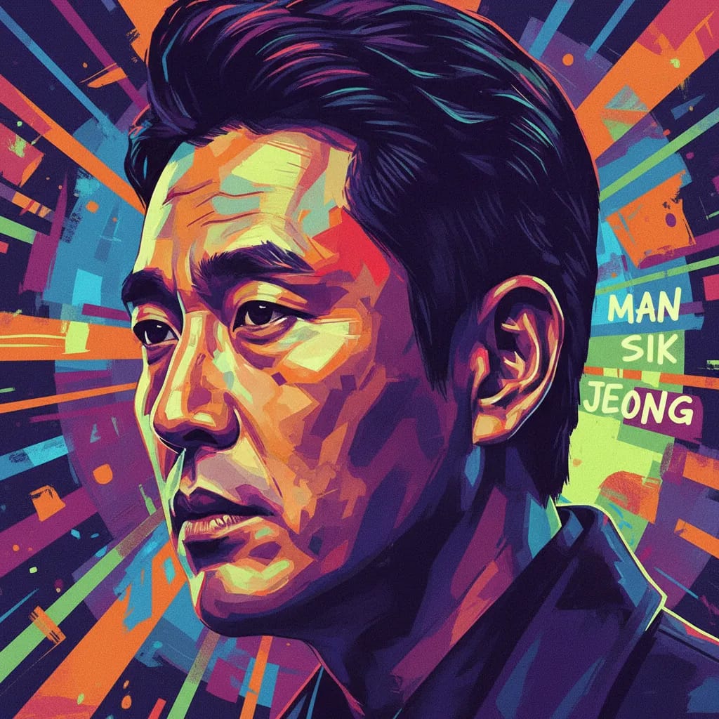 Artistic portrait of Man-sik Jeong