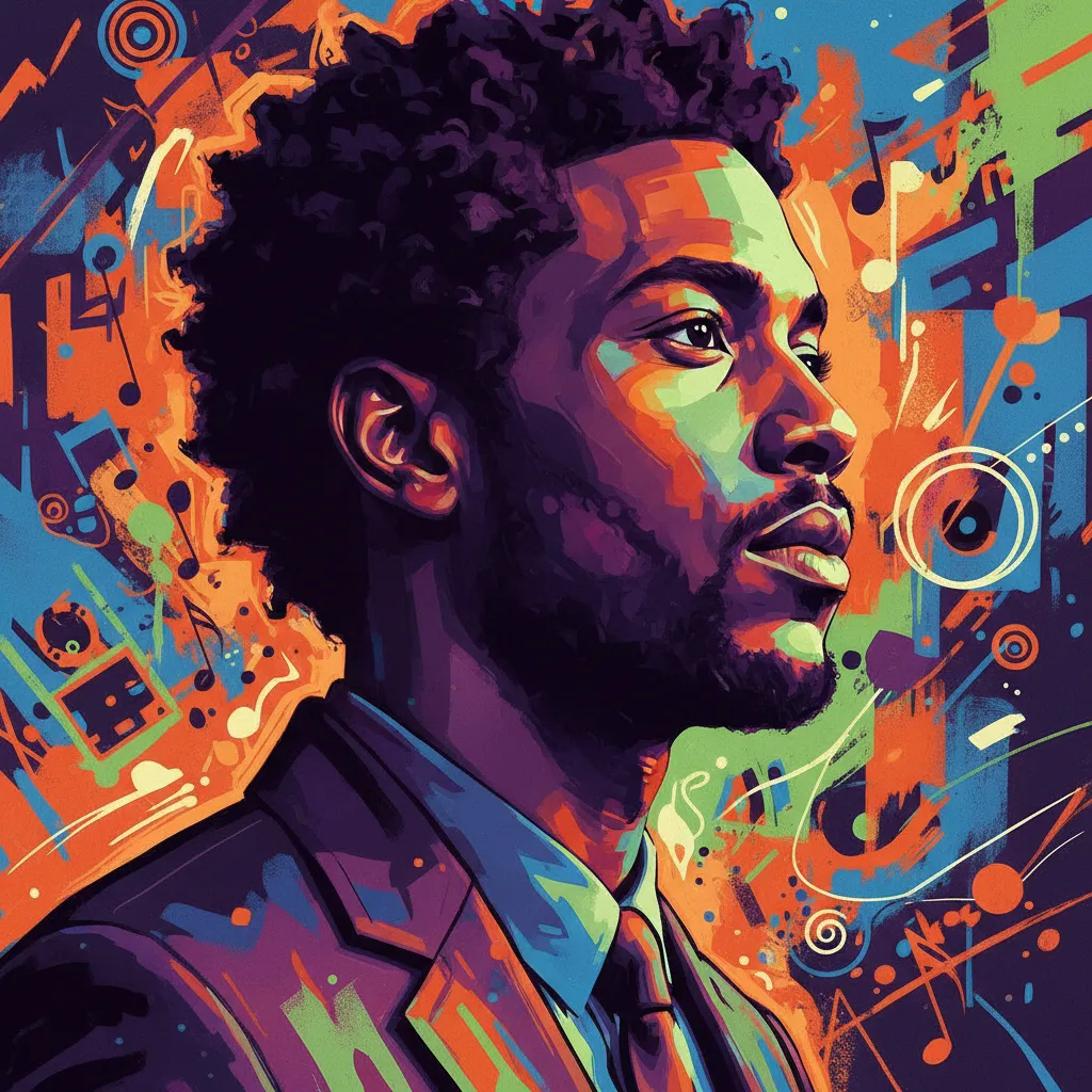 Artistic portrait of Mamoudou Athie