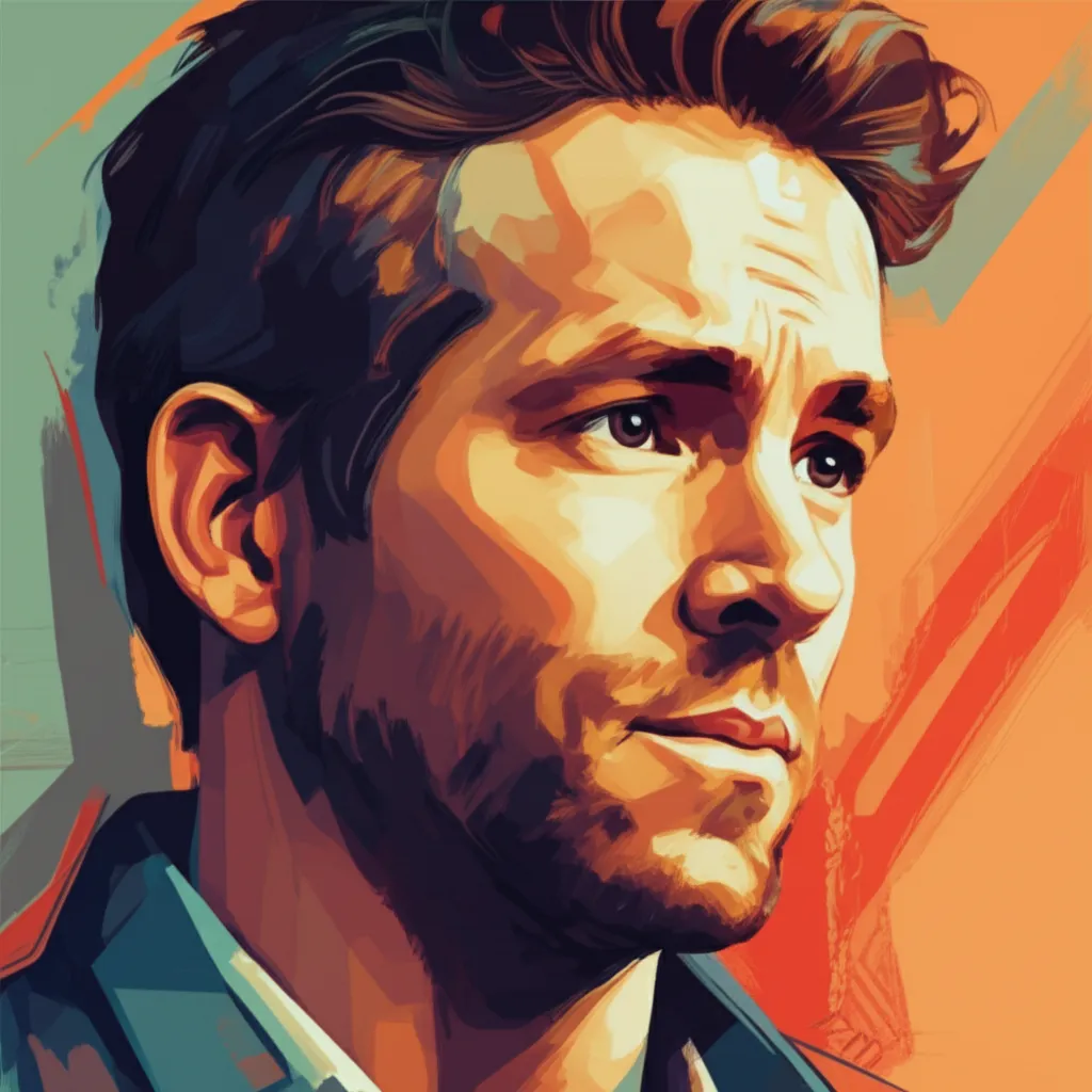 Artistic portrait of Ryan Reynolds