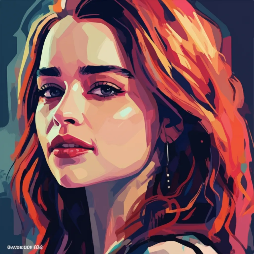 Artistic portrait of Emilia Clarke