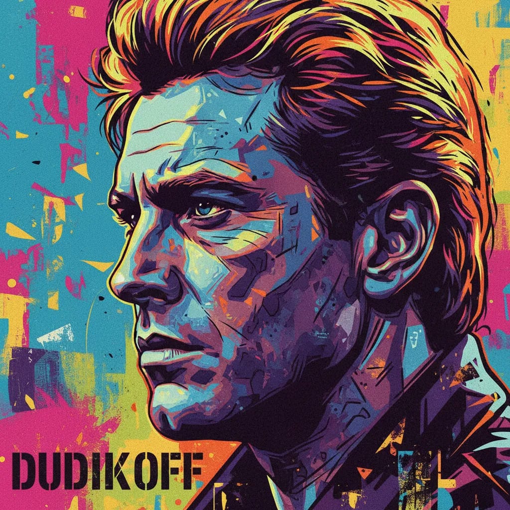 Artistic portrait of Michael Dudikoff