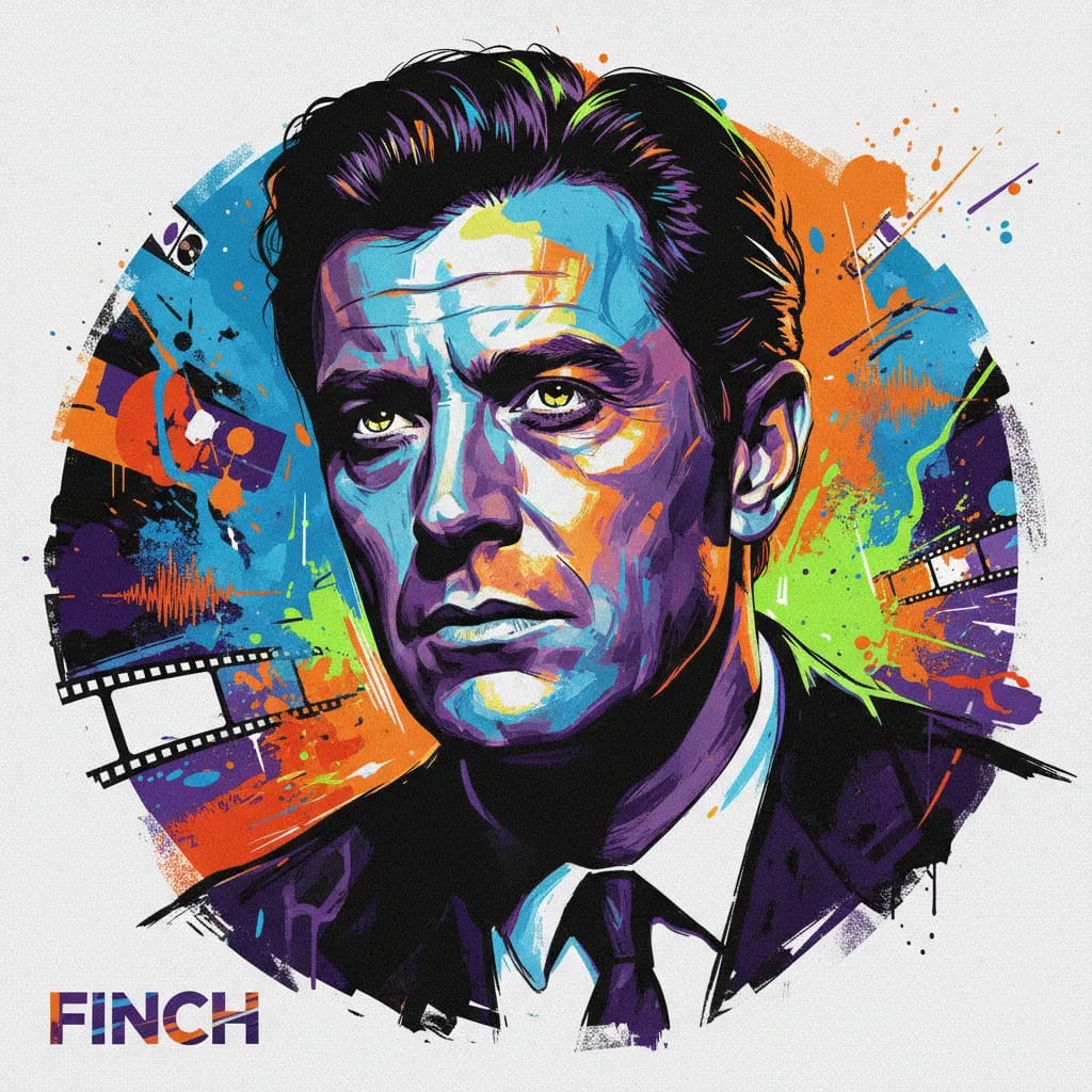 Artistic portrait of Peter Finch