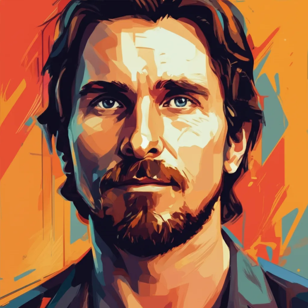 Artistic portrait of Christian Bale