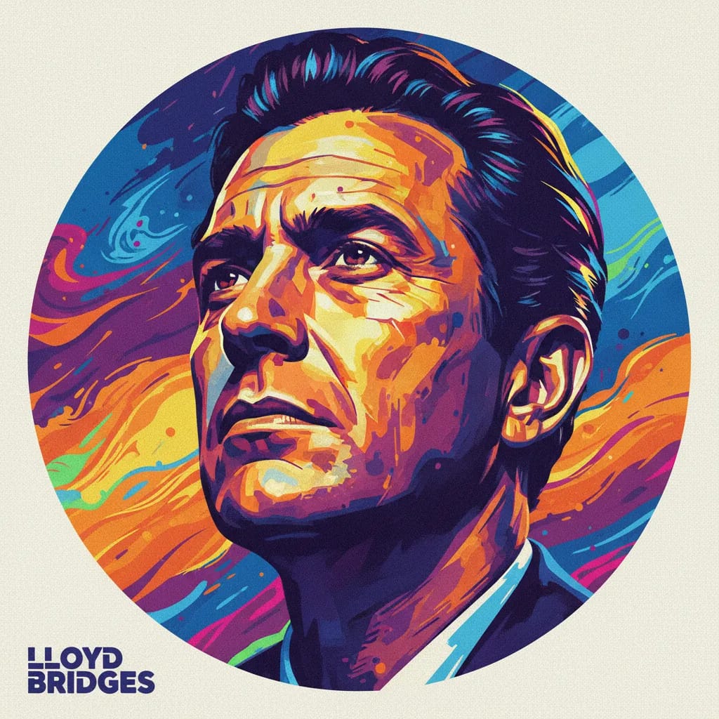 Artistic portrait of Lloyd Bridges