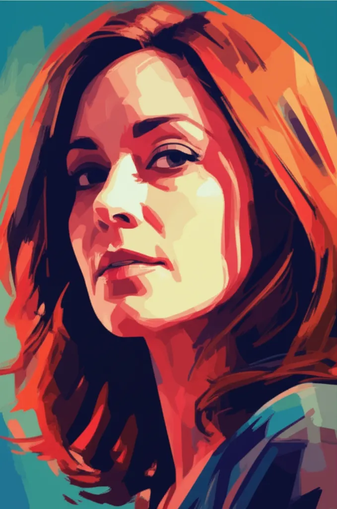 Artistic portrait of Michele Mulroney