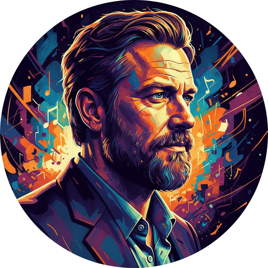 Artistic portrait of Rolf Lassgård