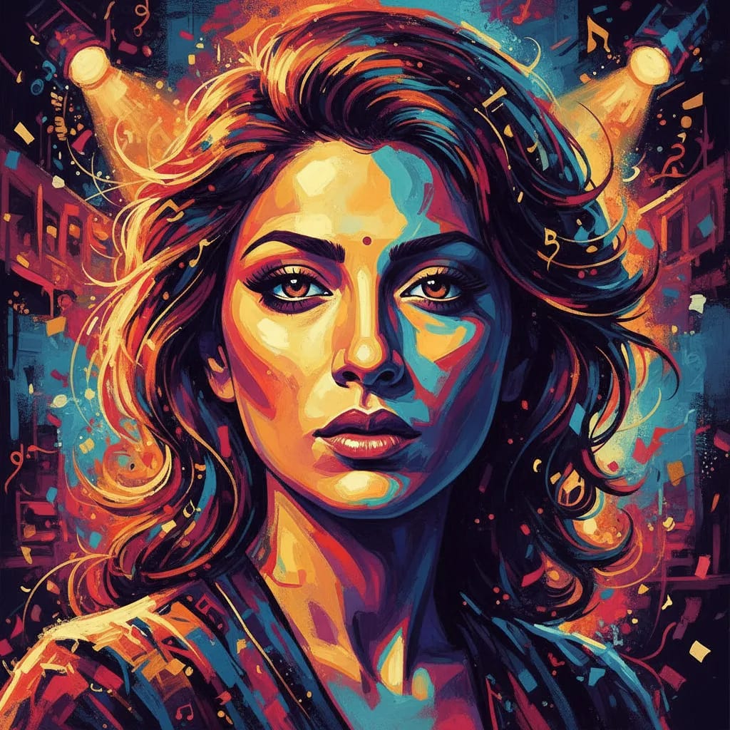 Artistic portrait of Pooja Bedi