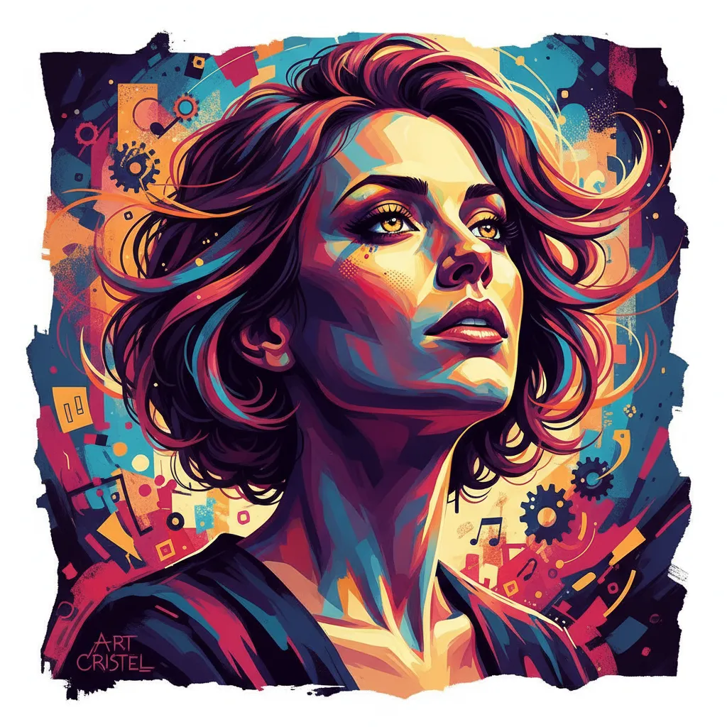Artistic portrait of Christel Pedrinelli