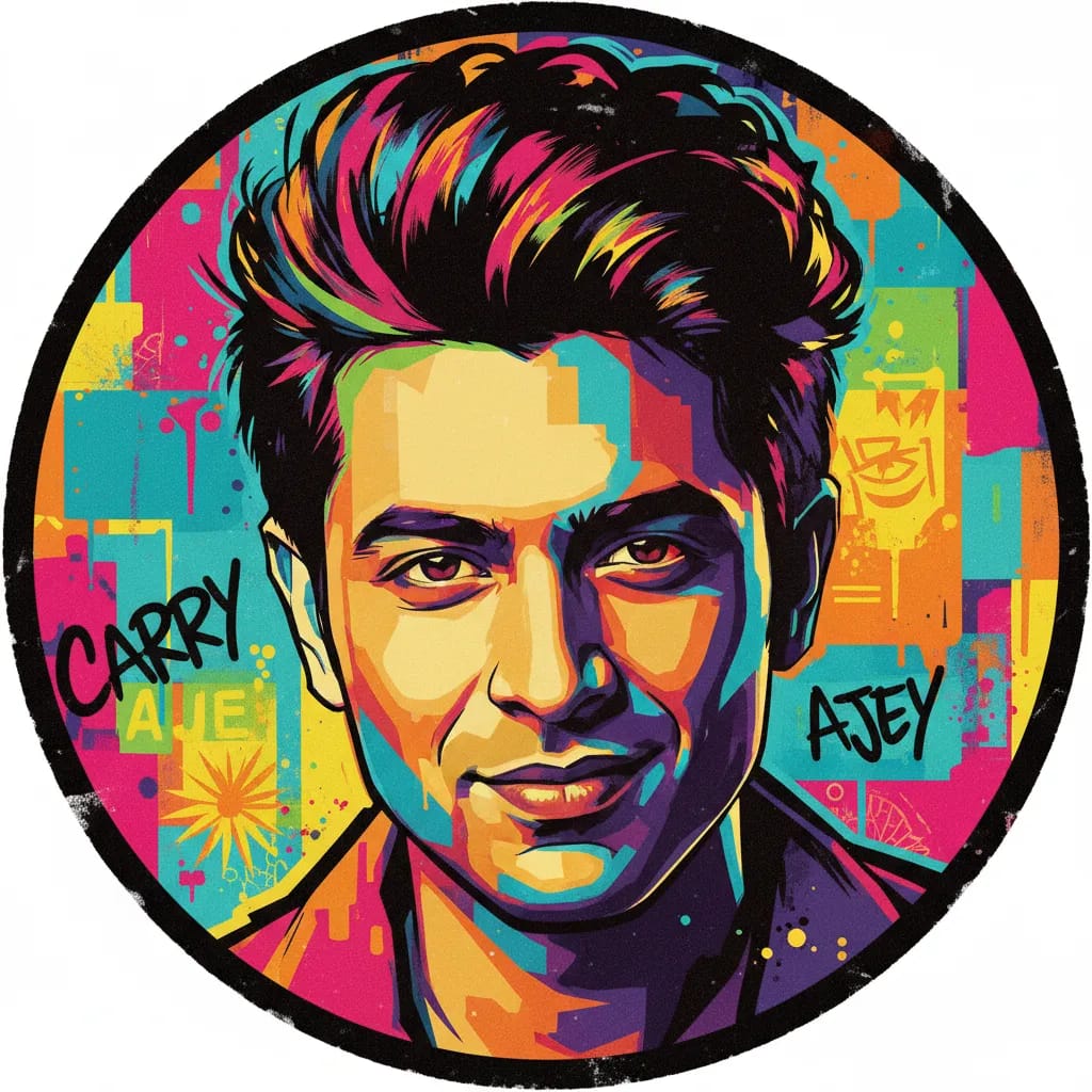 Artistic portrait of CarryMinati