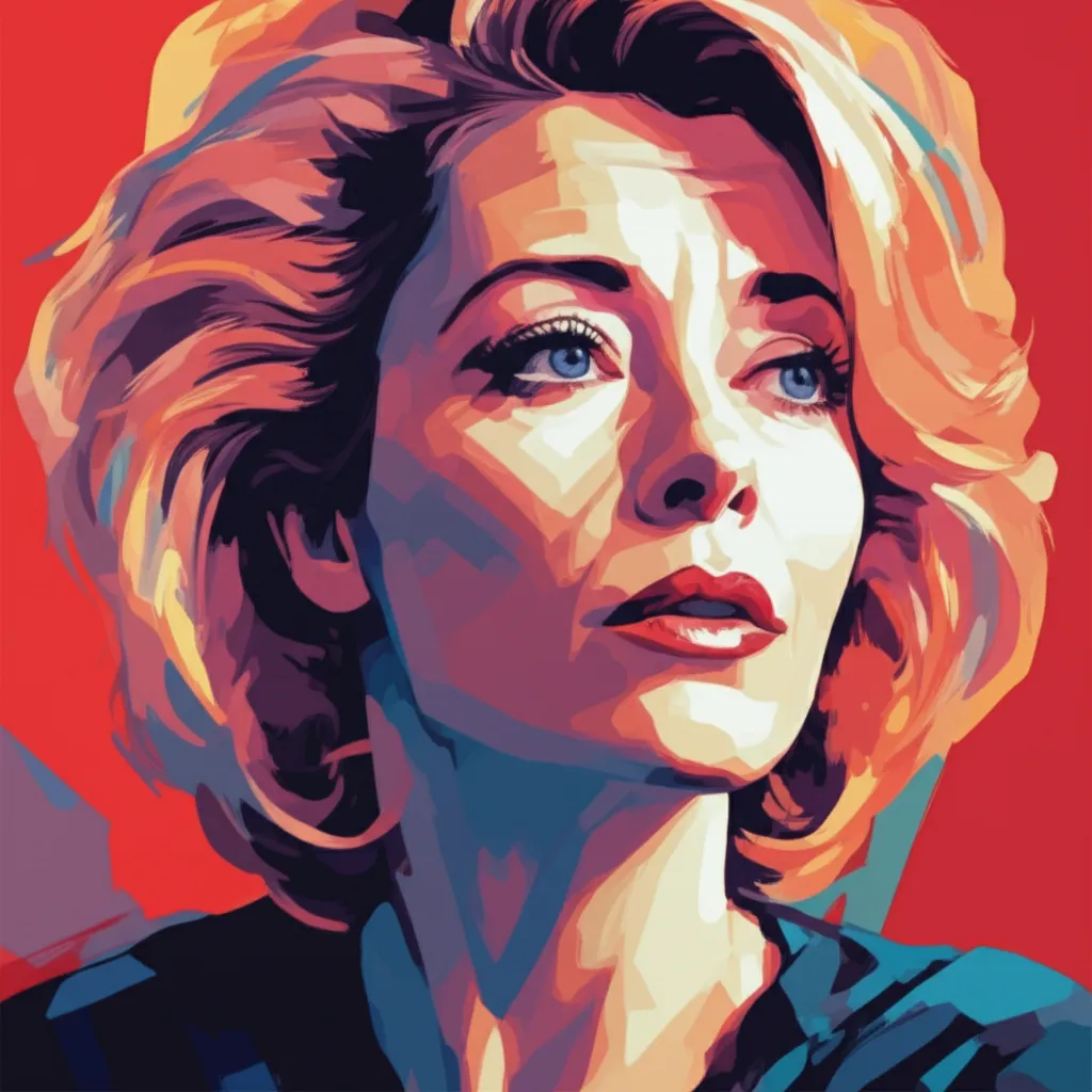 Artistic portrait of Emma Thompson