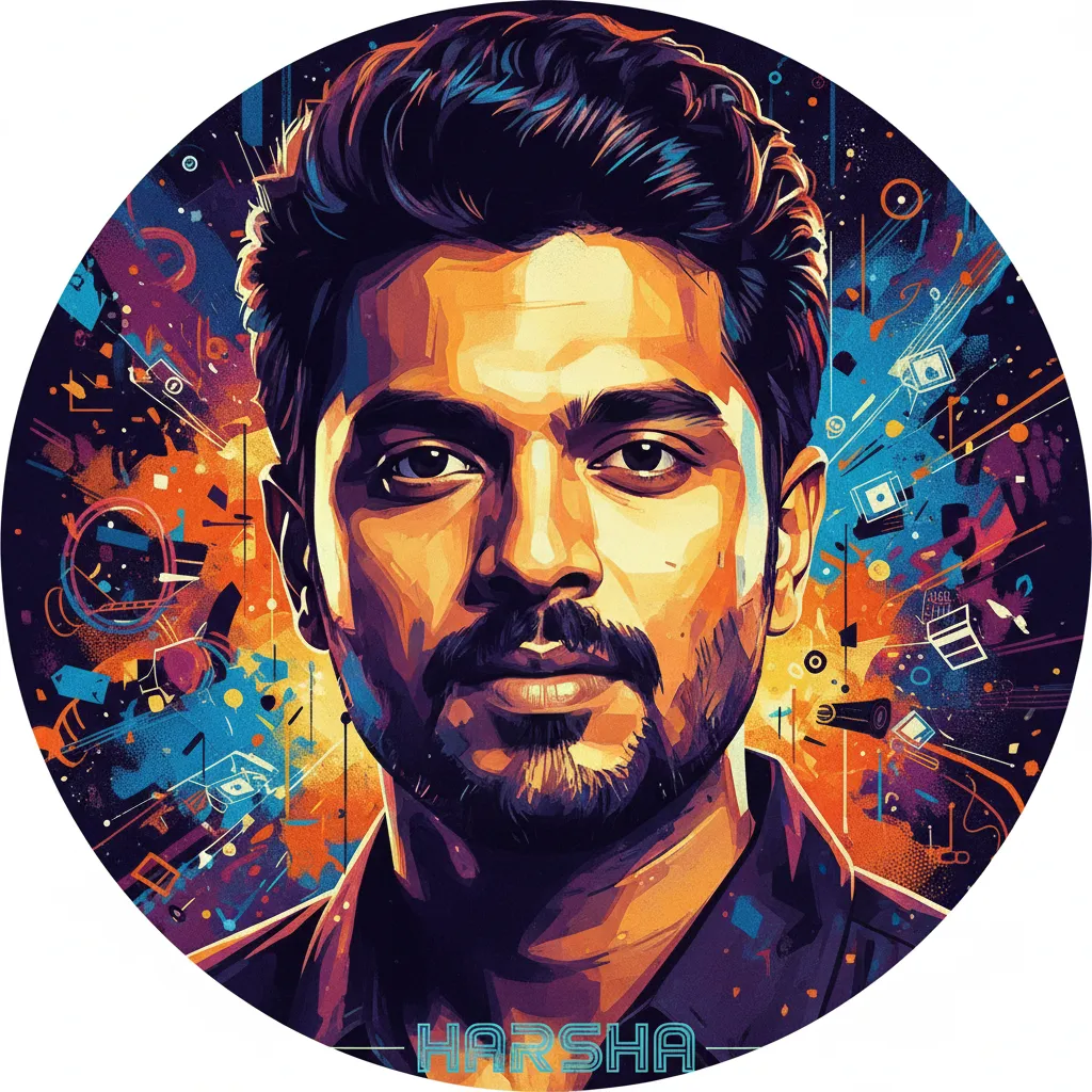 Artistic portrait of Harsha Chemudu