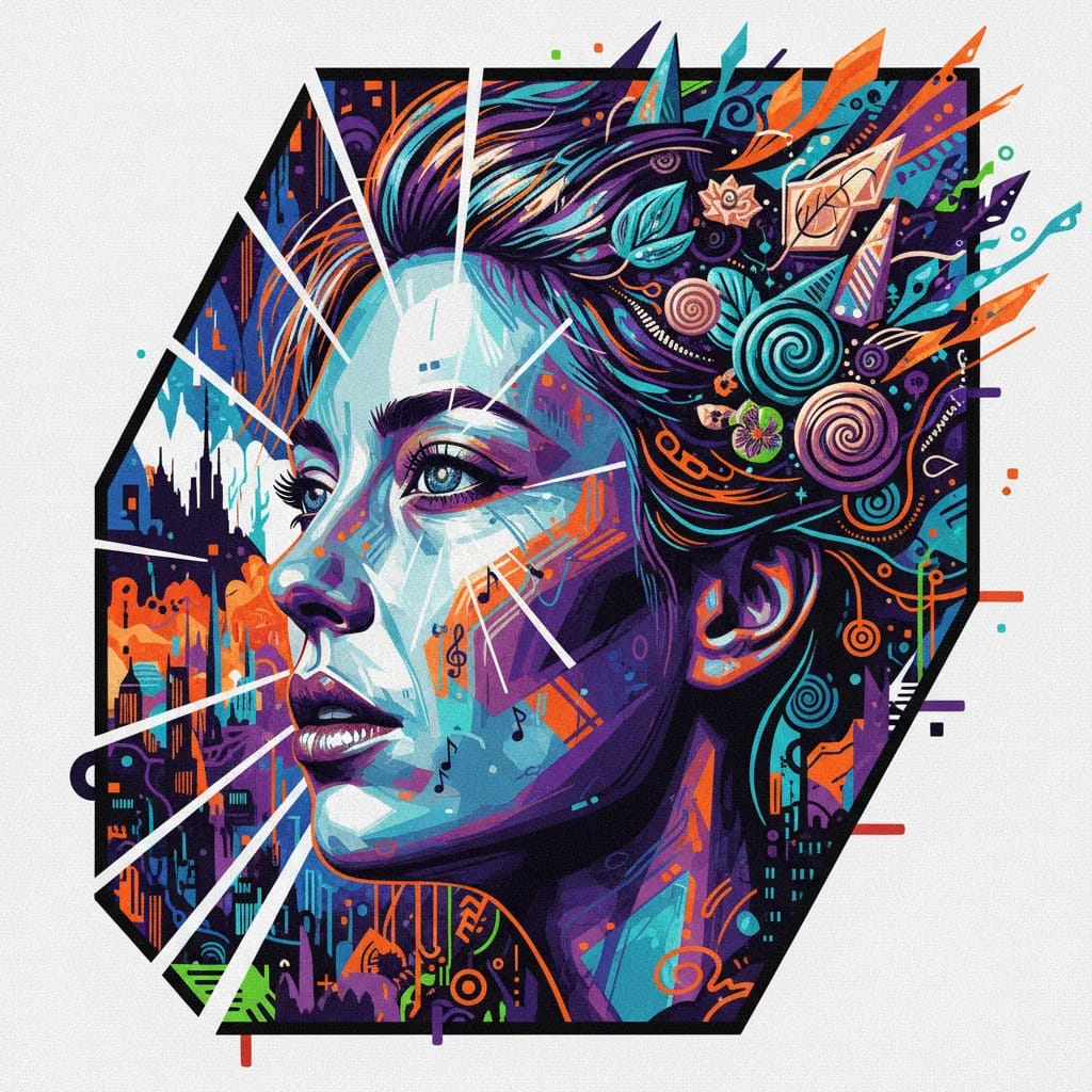 Artistic portrait of Björk
