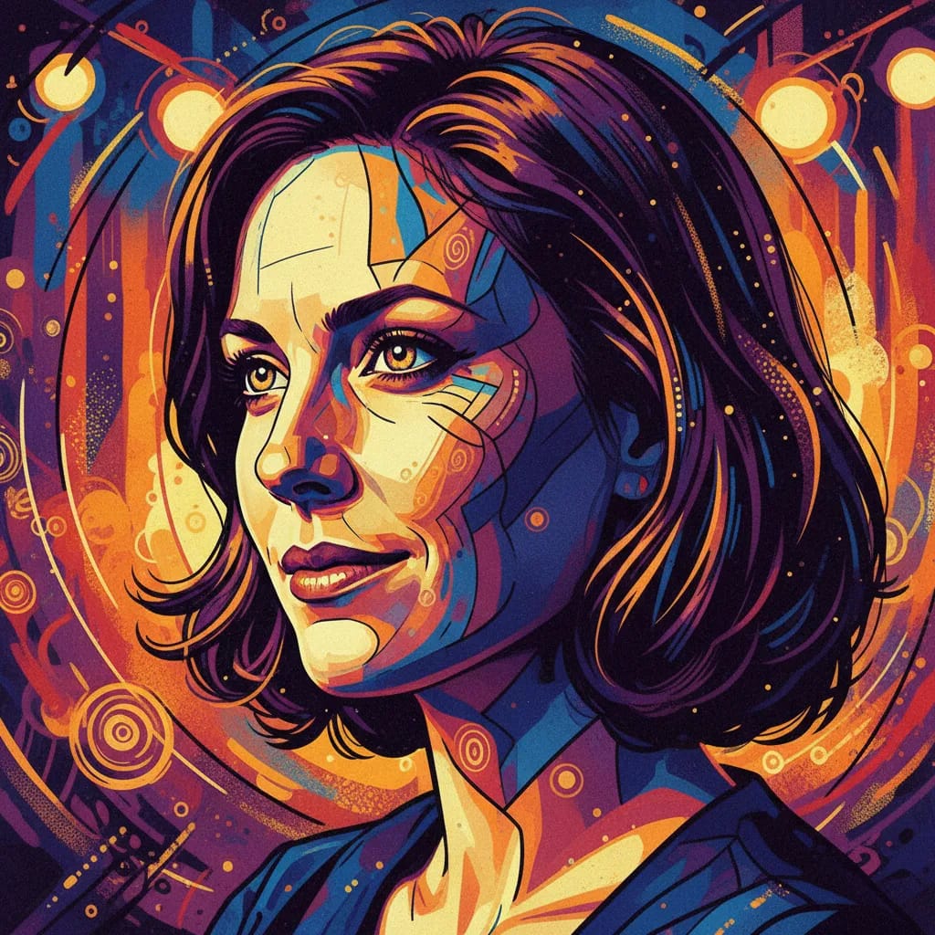 Artistic portrait of Janel Moloney