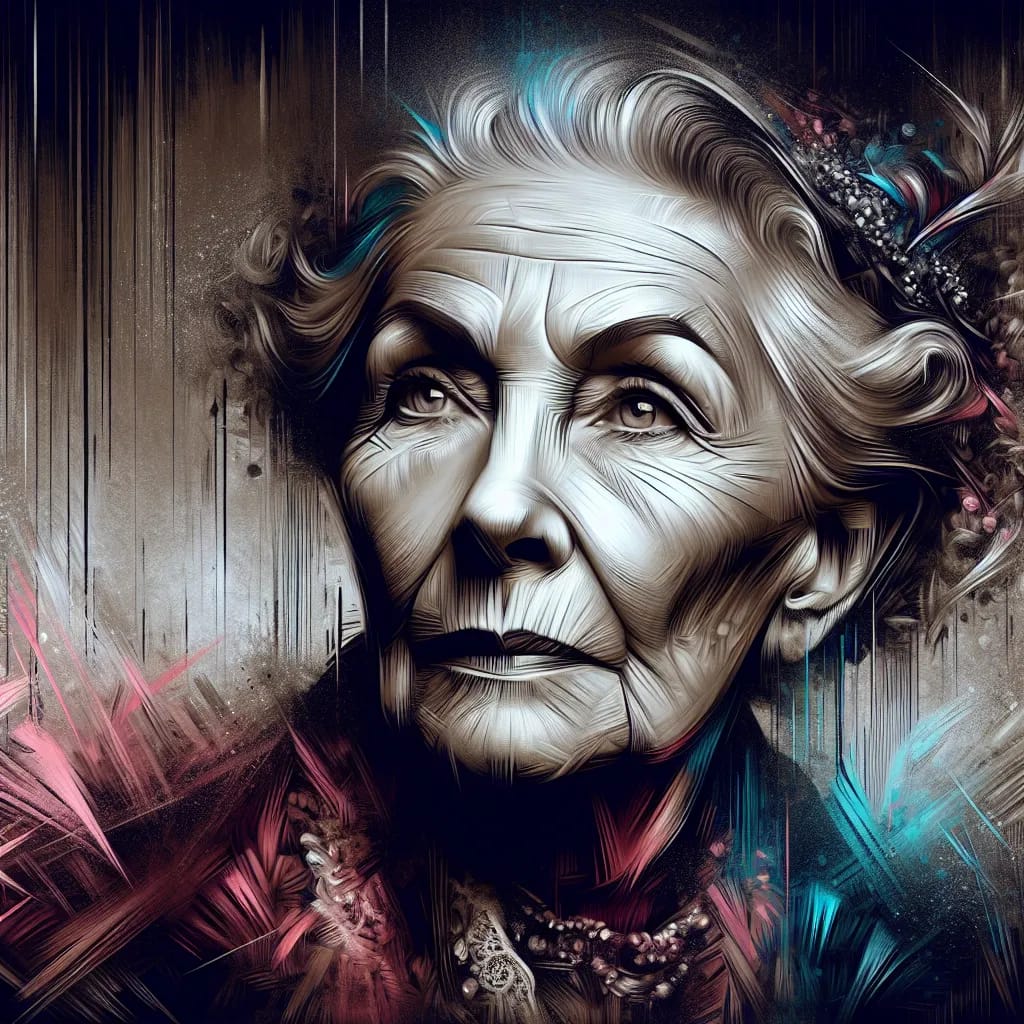 Artistic portrait of June Squibb
