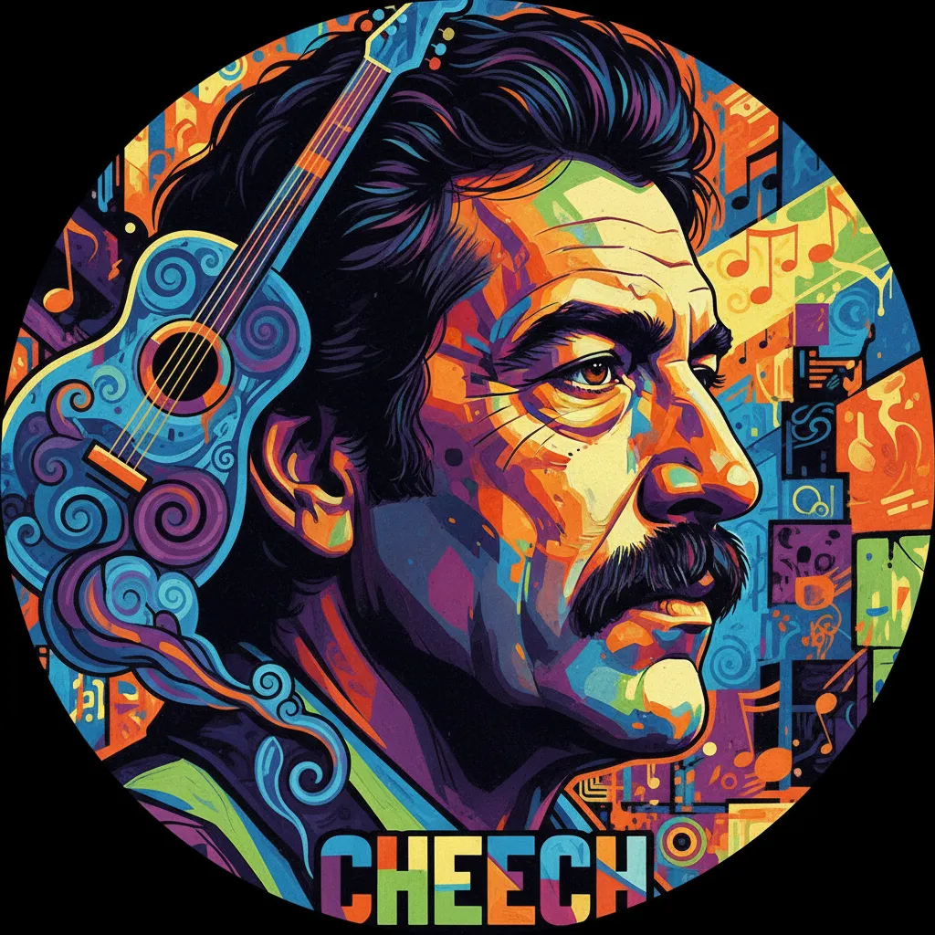 Artistic portrait of Cheech Marin