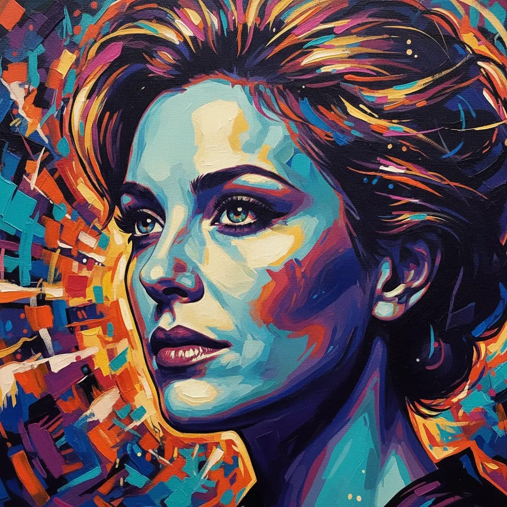 Artistic portrait of Valerie Mahaffey