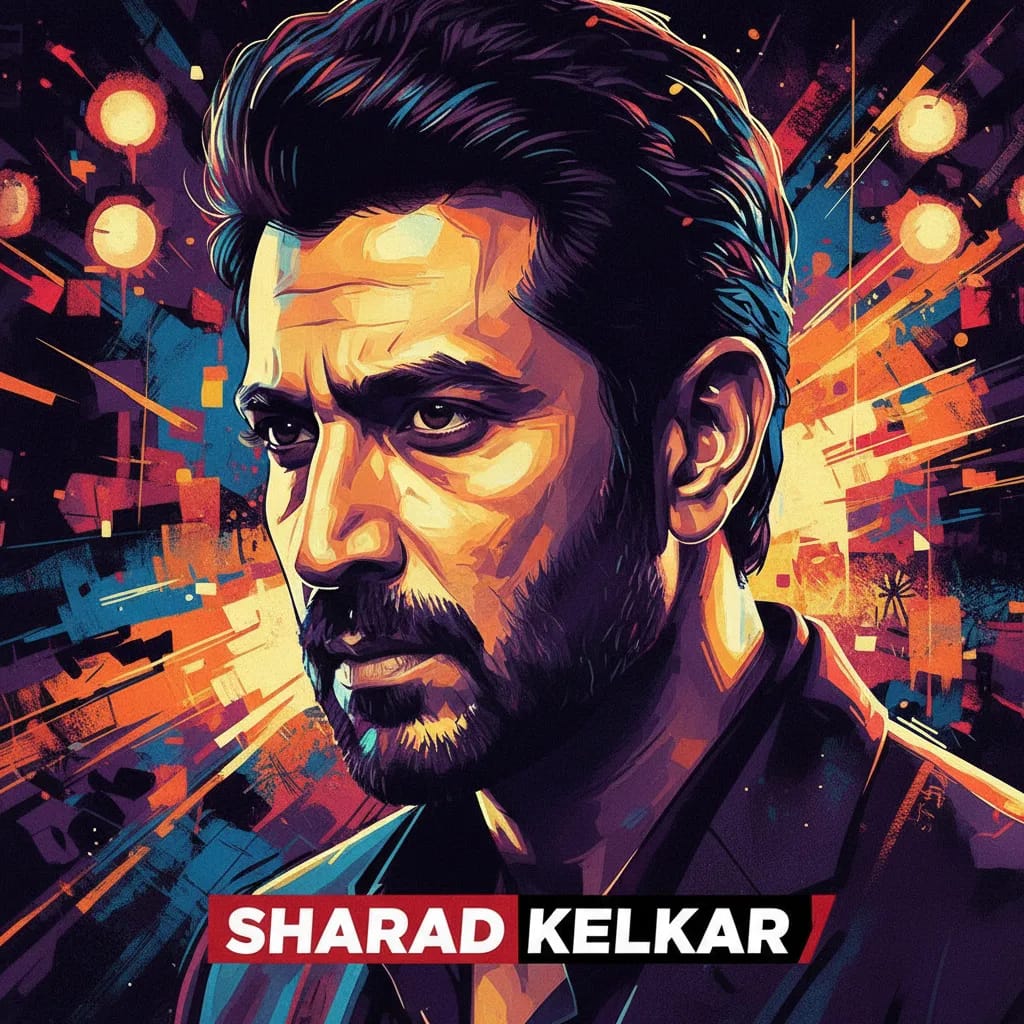 Artistic portrait of Sharad Kelkar