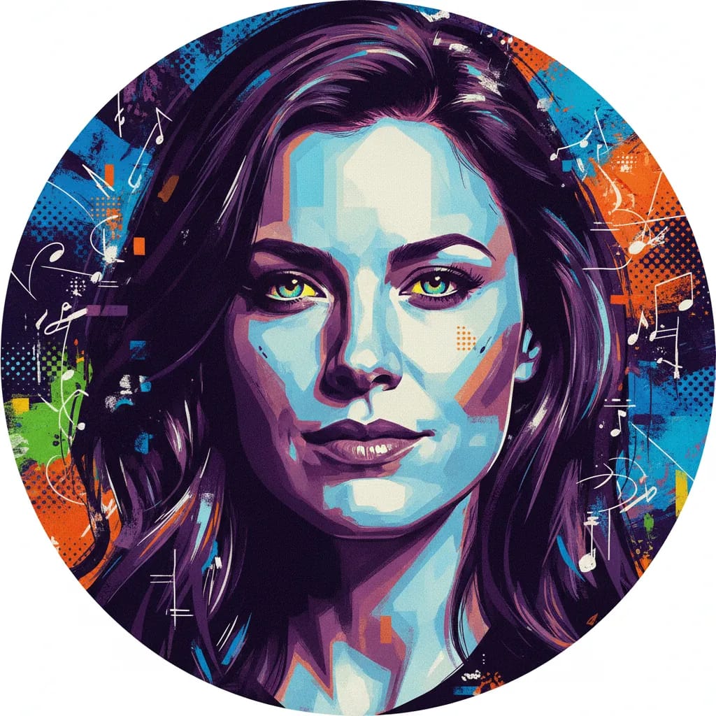 Artistic portrait of Cobie Smulders