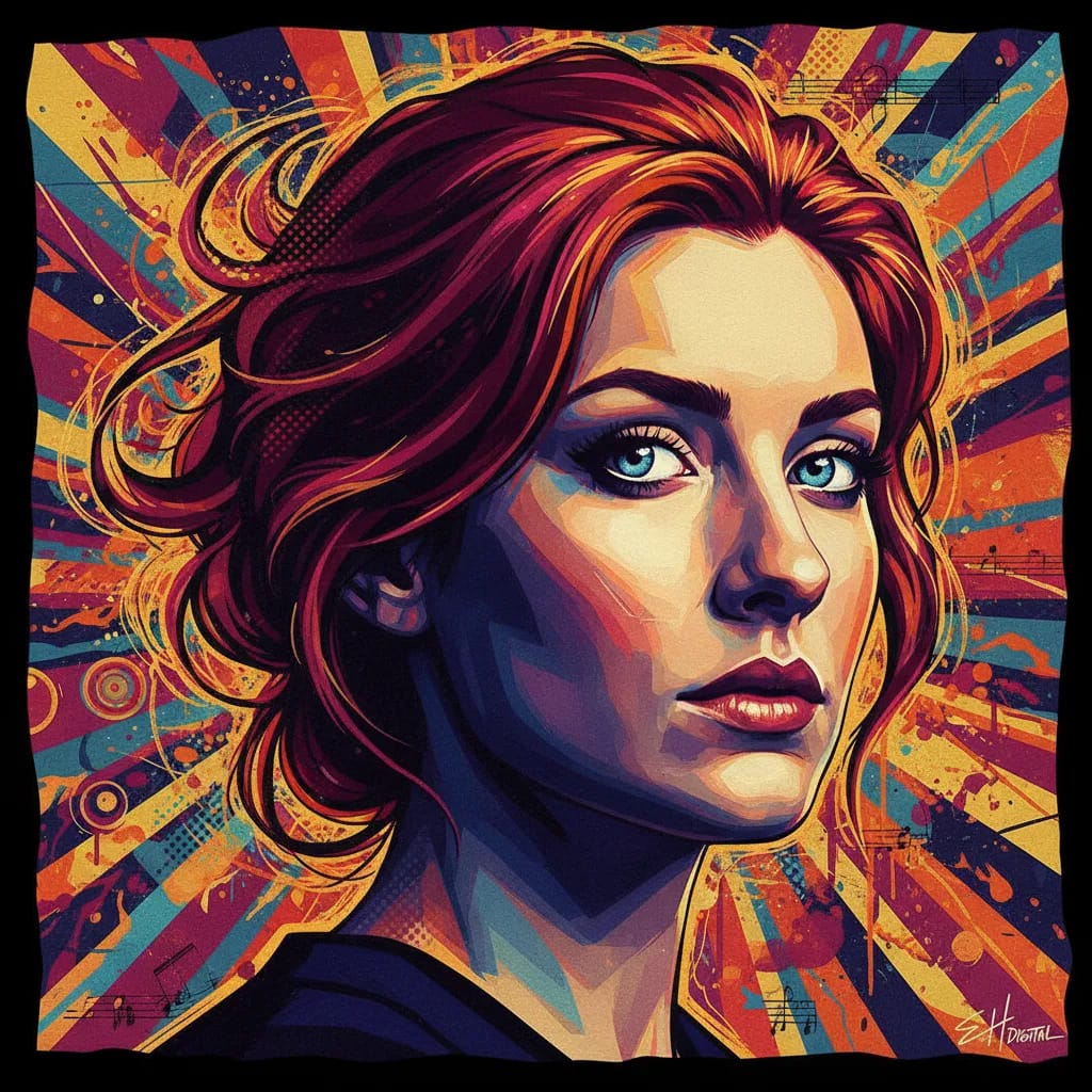 Artistic portrait of Eve Hewson