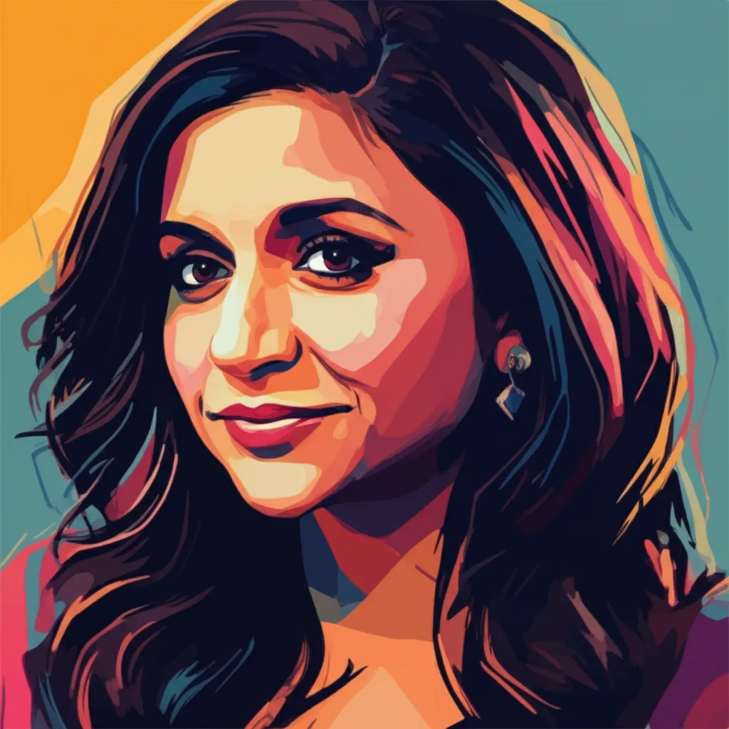 Artistic portrait of Mindy Kaling