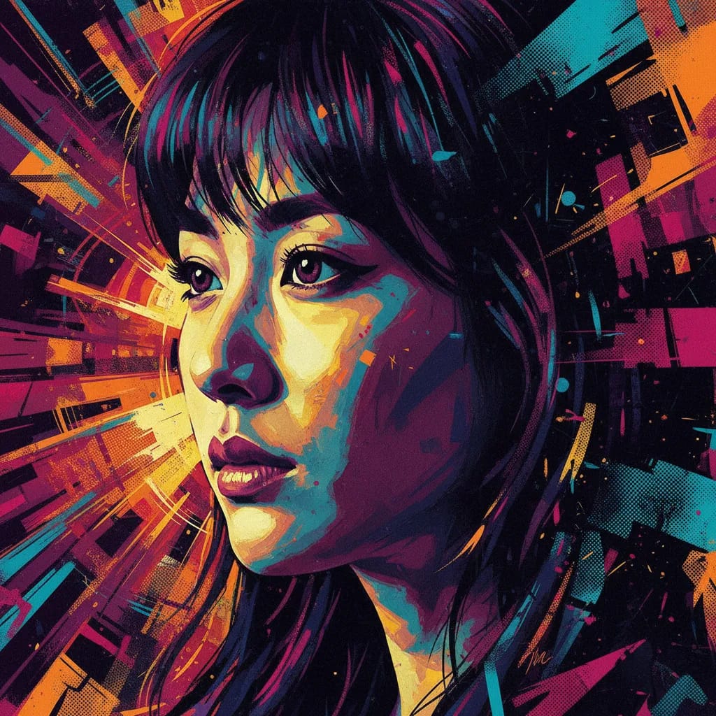 Artistic portrait of Kyôko Koizumi