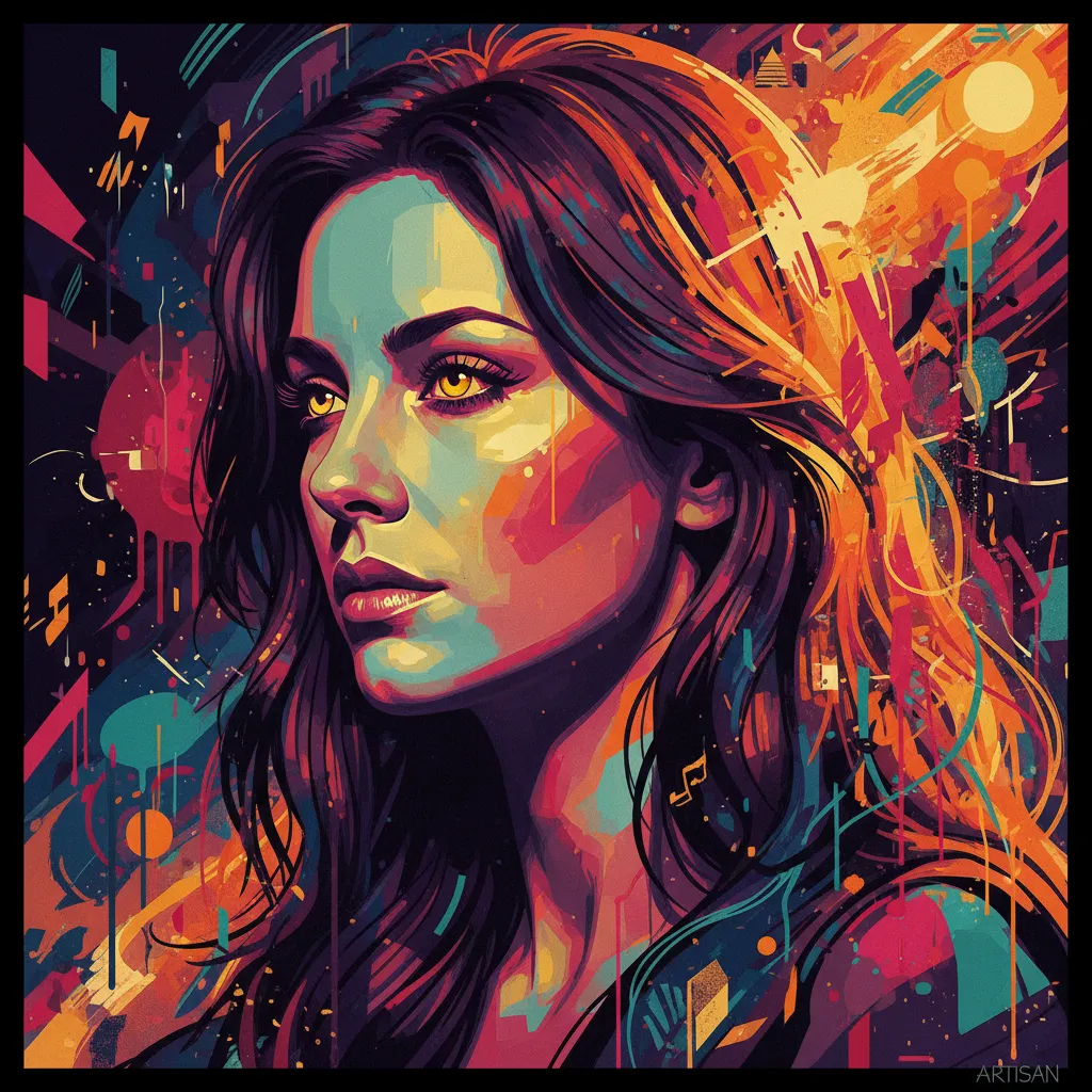 Artistic portrait of Natalie Imbruglia