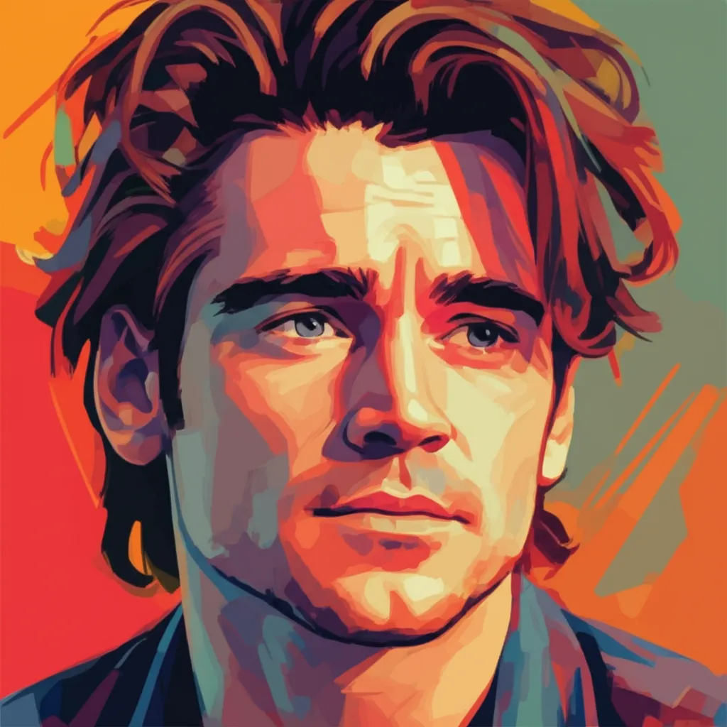 Artistic portrait of Colin Farrell