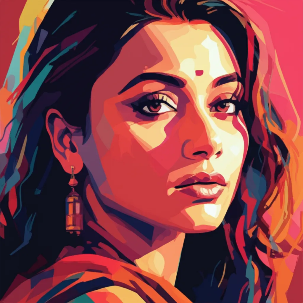 Artistic portrait of Rani Mukerji