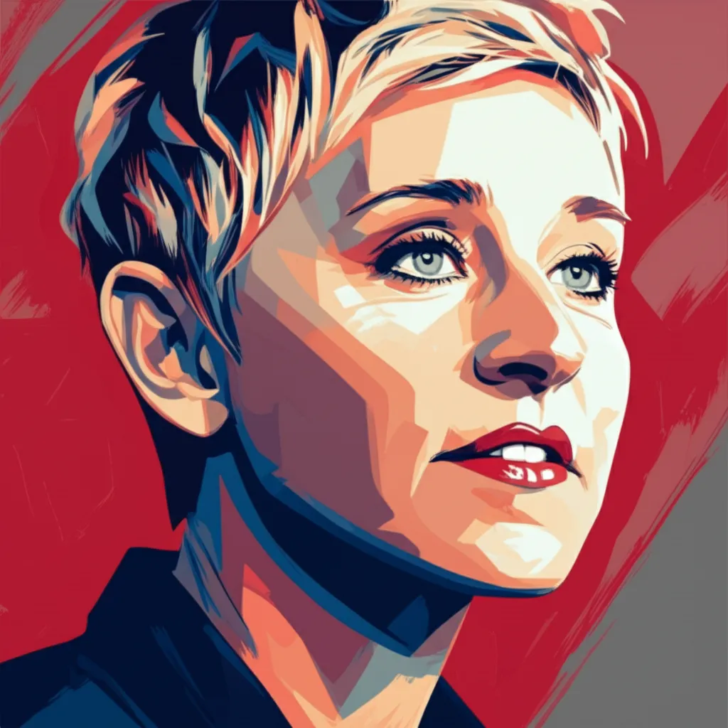 Artistic portrait of Ellen DeGeneres