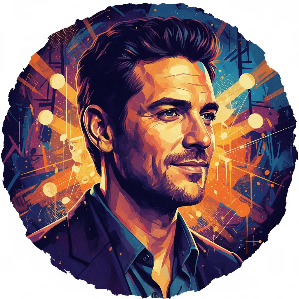 Artistic portrait of Eduardo Antuña