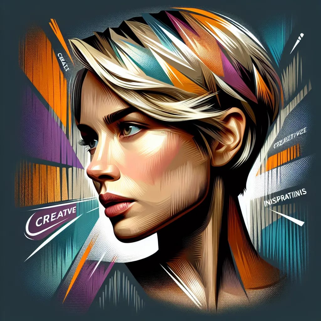 Artistic portrait of Charlize Theron
