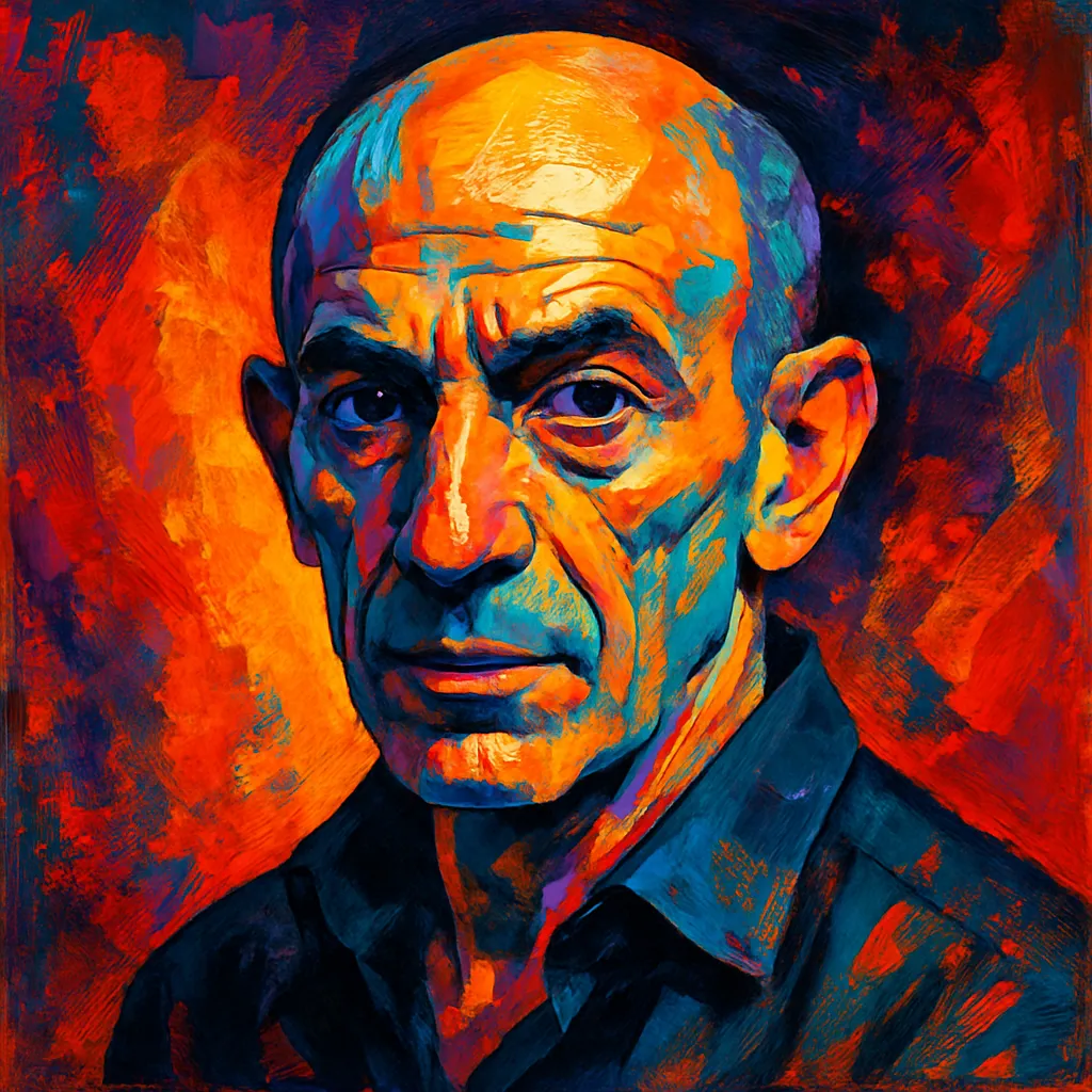 Artistic portrait of Giuseppe Cederna