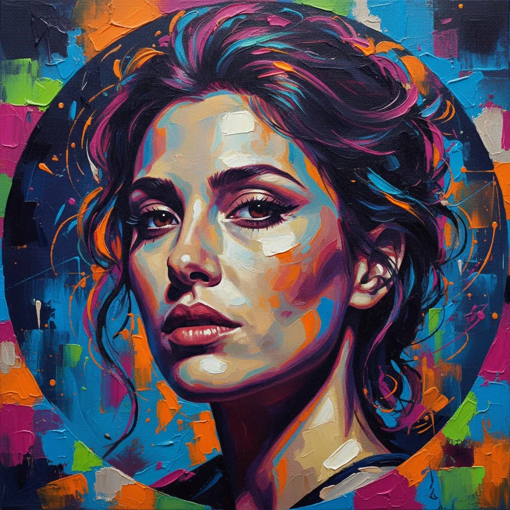Artistic portrait of Almudena Amor