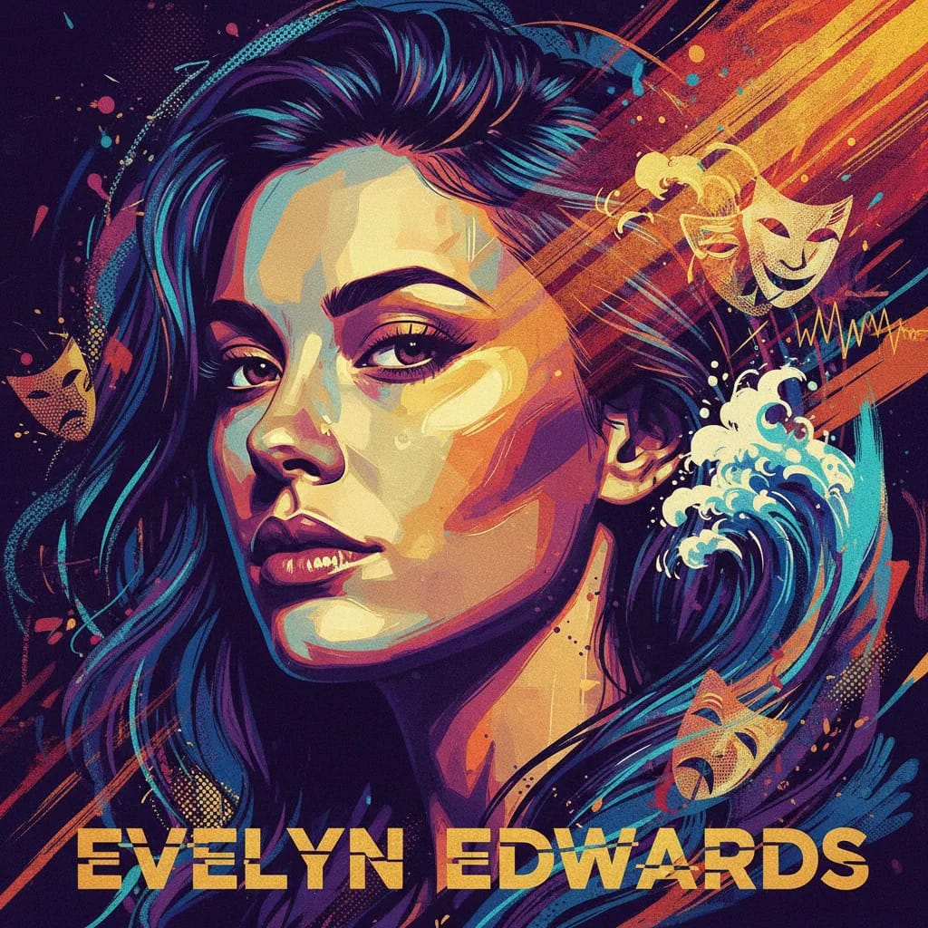 Artistic portrait of Evelyn Edwards