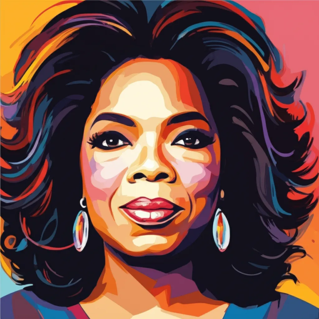 Artistic portrait of Oprah Winfrey