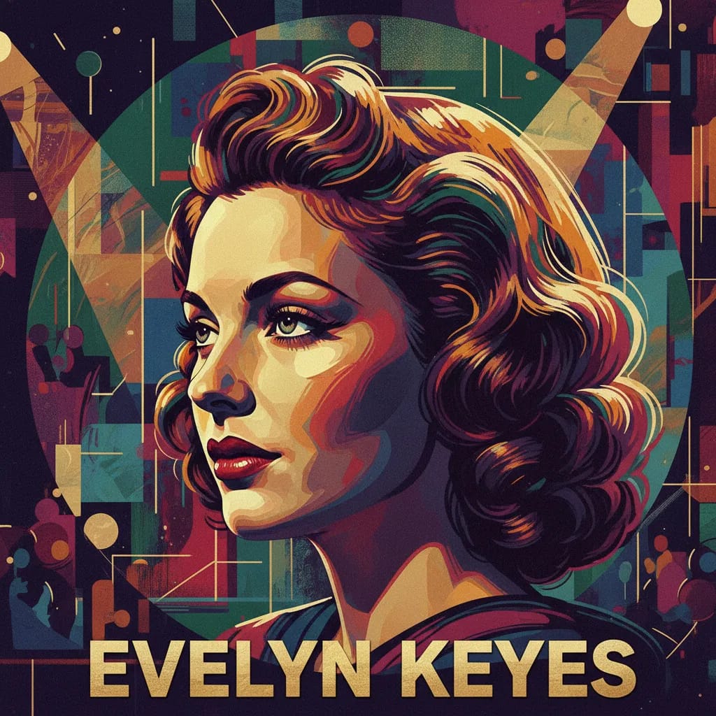 Artistic portrait of Evelyn Keyes