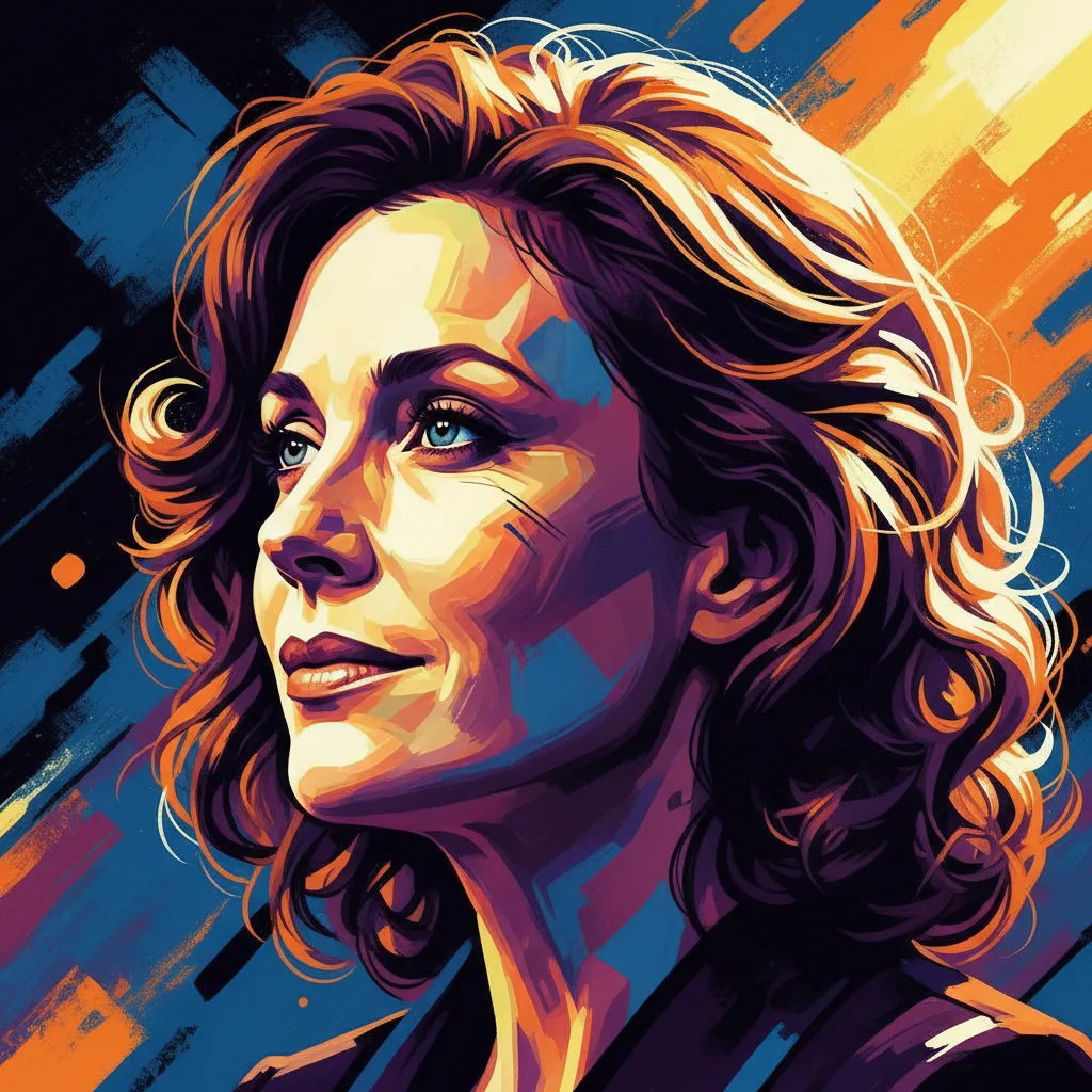 Artistic portrait of Martina Gedeck