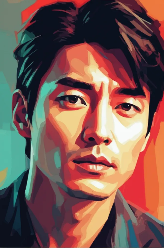 Artistic portrait of Jang Dong-Gun