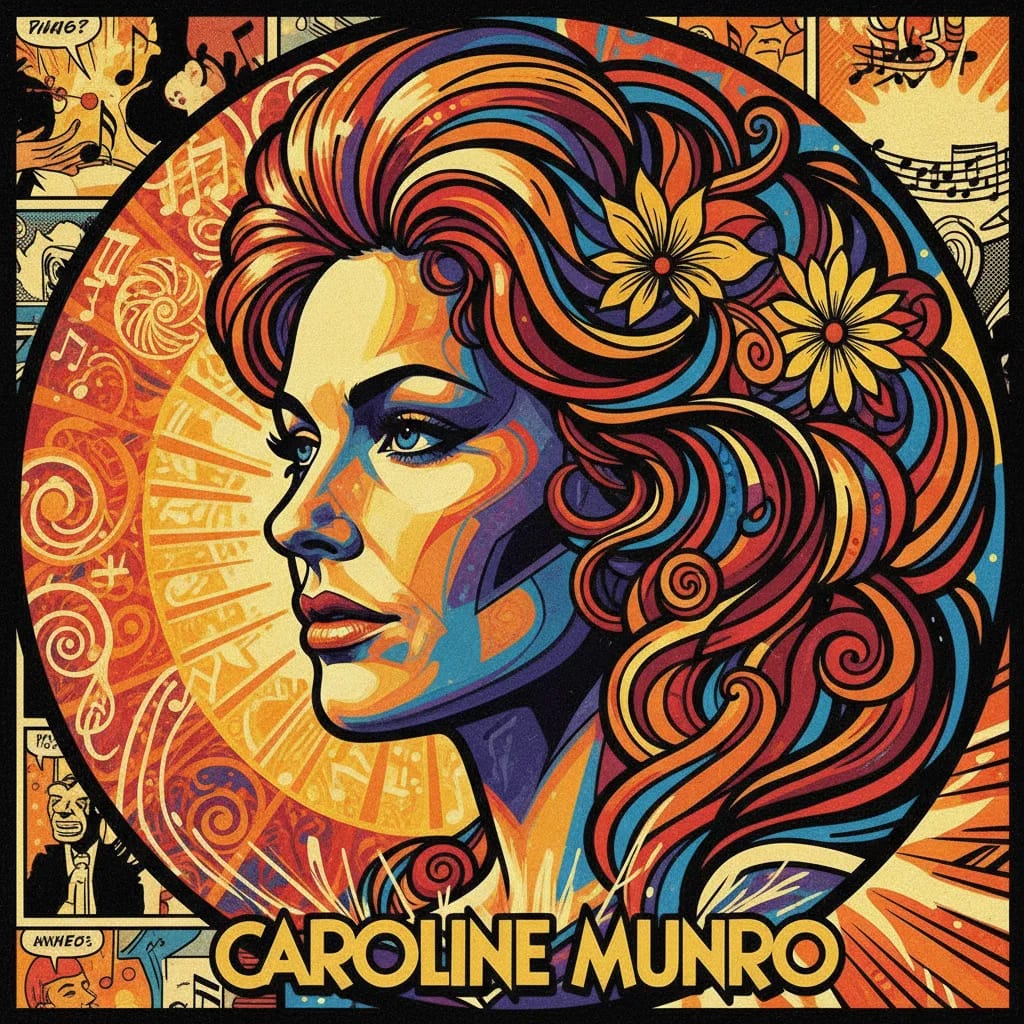Artistic portrait of Caroline Munro