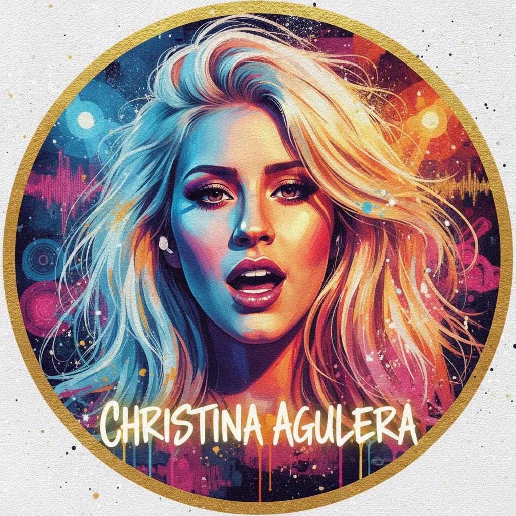 Artistic portrait of Christina Aguilera