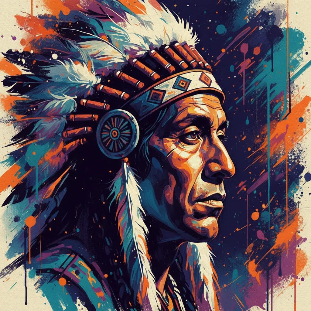 Artistic portrait of Will Sampson