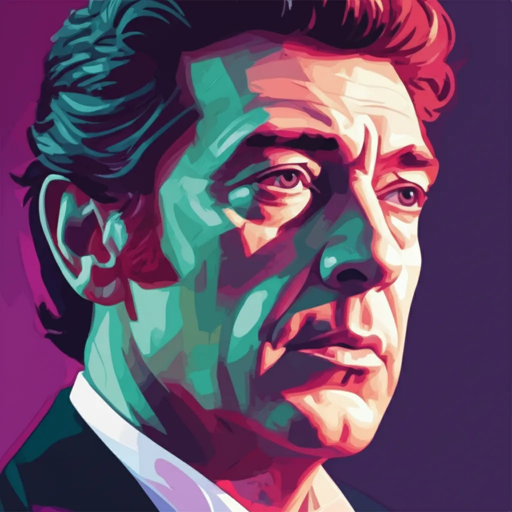 Artistic portrait of Peter Wyngarde