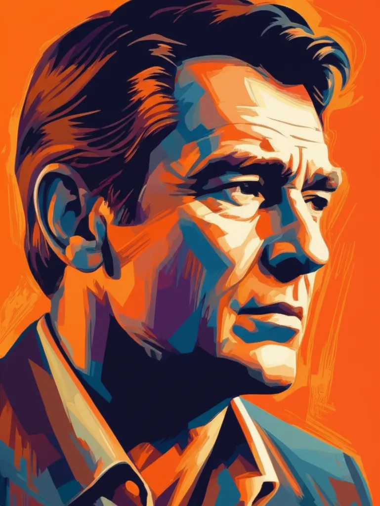 Artistic portrait of Richard Jaeckel