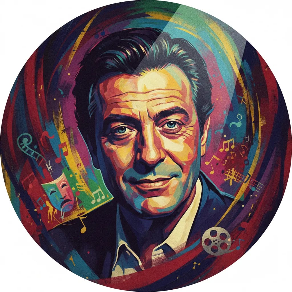 Artistic portrait of Aldo Giuffrè