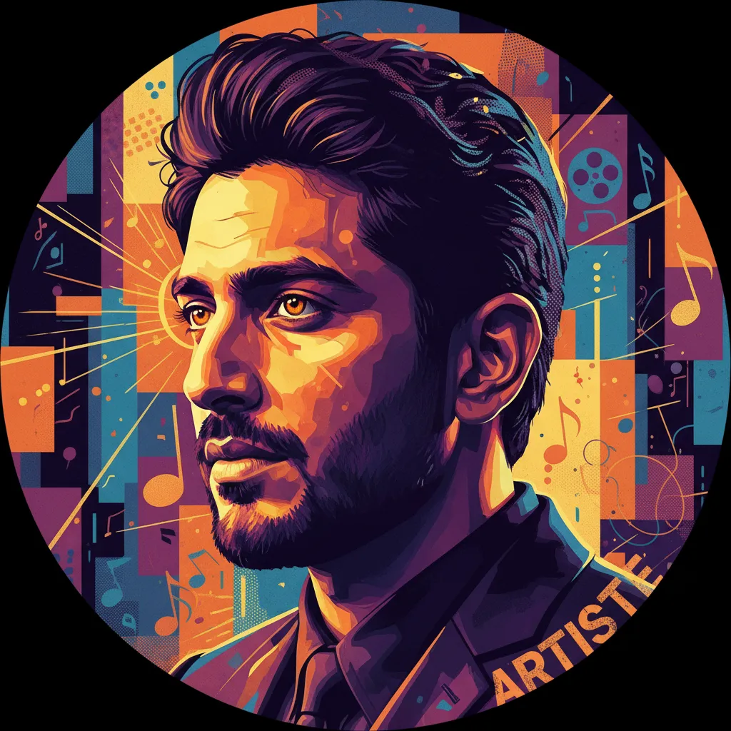 Artistic portrait of Kumail Nanjiani